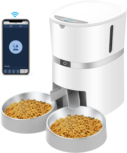 Automatic Smart Pet Food Dispenser with APP Control, Voice Recording - Optimal Shelf Life