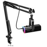 Gaming microphone with RGB lighting