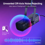 RGB PC gaming mic setup
