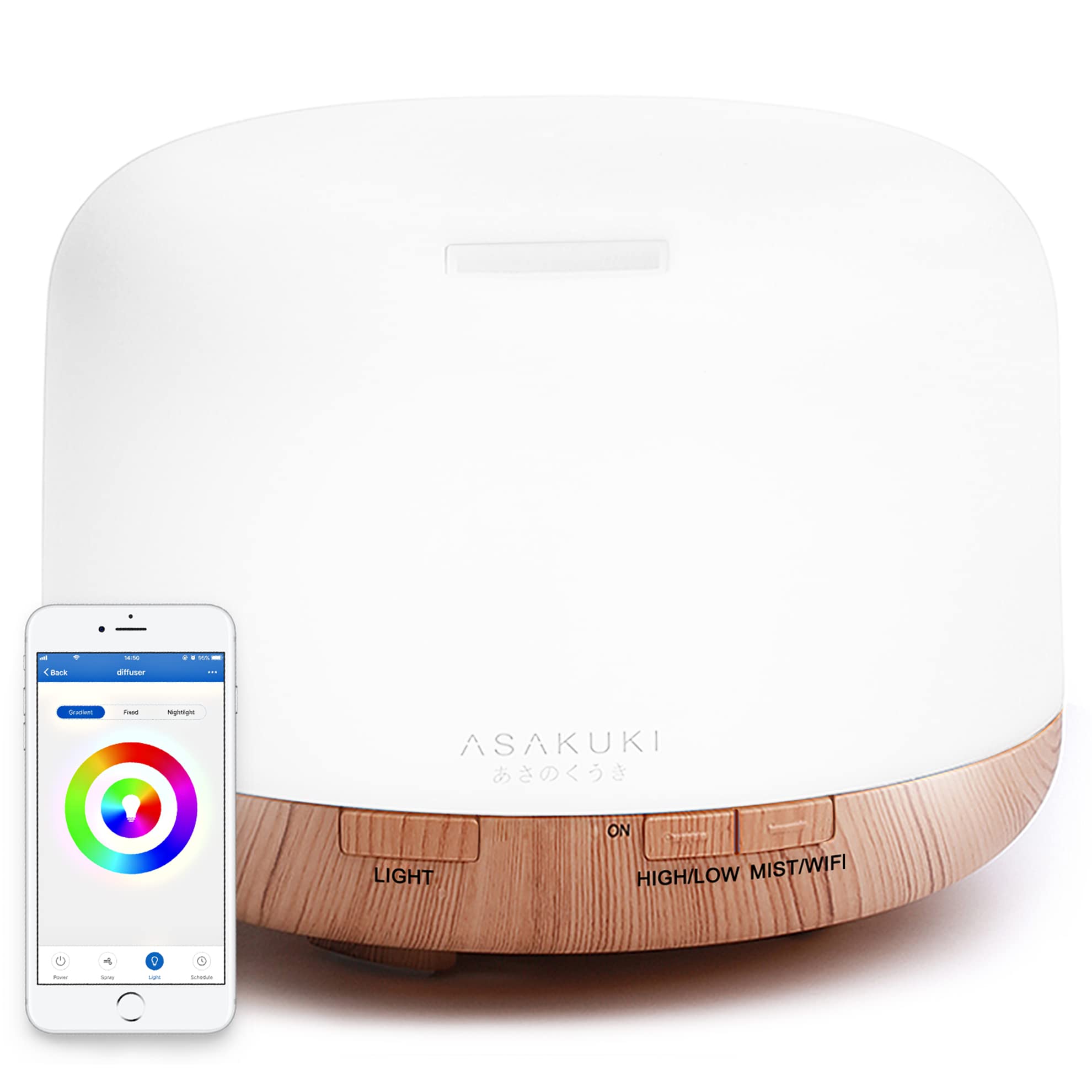  Smart WiFi Wireless Essential Oil Aromatherapy Diffuser - Works  with Alexa & Google Home – Phone App & Voice Control - 400ml Ultrasonic  Diffuser & Humidifier - Create Schedules - LED