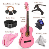 Right-handed pink guitar