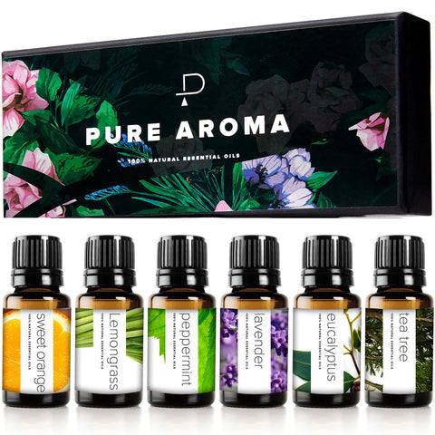 Top Essential Oil Gift Set - Best 7 Aromatherapy Oils - Lavender, Cinnamon  Leaf, Peppermint, Sweet Orange, Rosemary, Lemon, Rose Top Essential Oil  Gift Set - Best 7 Aromatherapy Oils - Lavender