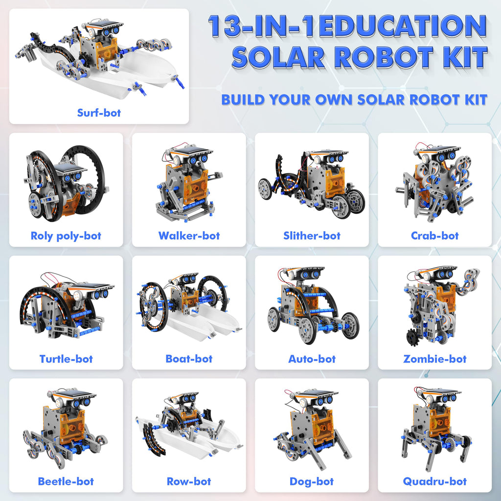 STEM 13-in-1 Education Solar Power Robots Toy | Optimal Shelf Life